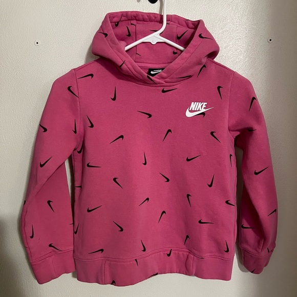 Nike Other - NIKE All Over Check Hoodie in Pink Girl's Size S